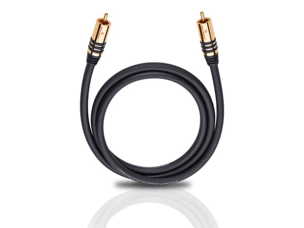 OEHLBACH NF Sub, RCA, uros, RCA, uros, 2 m, musta, kultainen