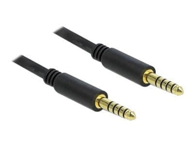 Delock - Lydforlengelseskabel - balansert stereo 4,4 mm hann til balansert stereo 4,4 mm hann - 1 m - svart