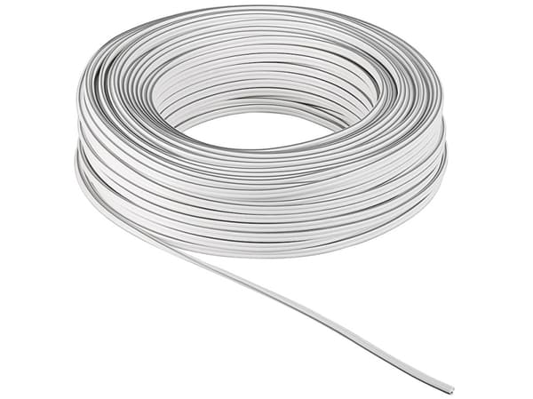 Goobay 67745, Kobberkledd aluminium (CCA), 25 m, Hvit