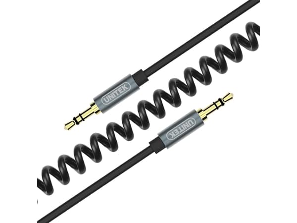 Unitek - Lydkabel - mini-phone stereo 3.5 mm hann til mini-phone stereo 3.5 mm hann - 1.5 m - rullet sammen