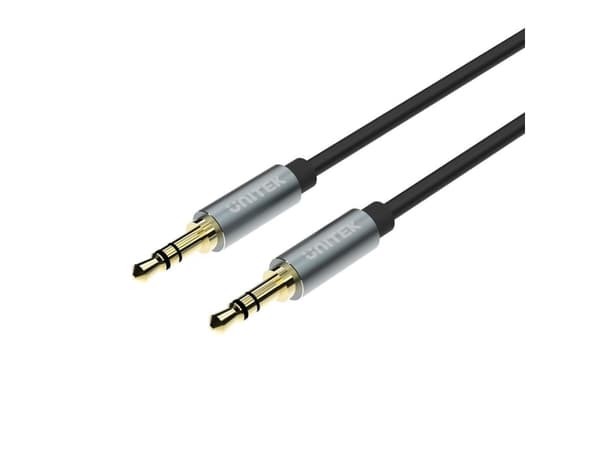 Unitek - Lydkabel - mini-phone stereo 3.5 mm hann til mini-phone stereo 3.5 mm hann - 1.5 m - rullet sammen