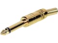 Miniatyrbild 1 av 2: TRU COMPONENTS 1559789 Jackplugg 6,35 mm Kontakt, rak Polantal: 2 Mono Gold 1 st