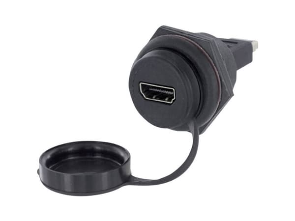 encitech 1310-1033-02 HDMI-adapter Adapter, indbygning Poltal: 19 Sort 1 stk
