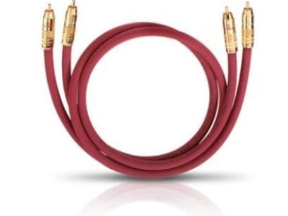 OEHLBACH NF 214 Master Set, viininpunainen, 0,50 m, urosliitin, 2 x RCA, urosliitin, 0,5 m