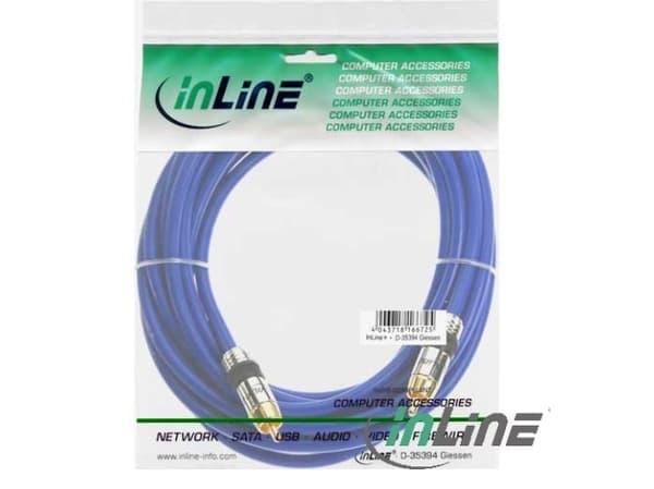 InLine 4043718081967, RCA, Hankoppling, RCA, Hankoppling, 10 m, Blå