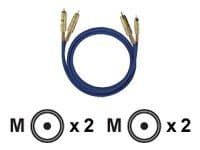 Oehlbach NF 1 Master Set - Audiokapeli - RCA han til RCA han - 1 m - blå