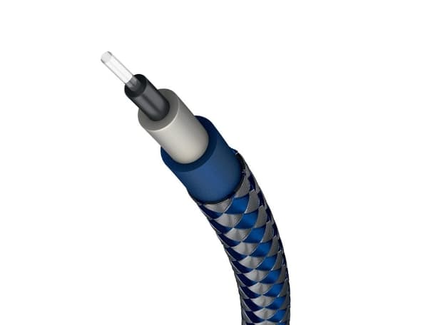 in-akustik Premium Optical Cable - Digital audiokabel (optisk) - TOSLINK hann til TOSLINK hann - 3 m - blå, sølv