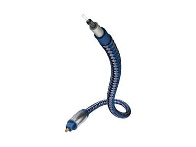 in-akustik Premium Optical Cable - Digital audiokabel (optisk) - TOSLINK hann til TOSLINK hann - 3 m - blå, sølv