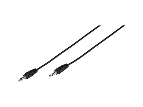 Vivanco 3.5mm, 1m, 3.5mm, Hankjønn, 3.5mm, Hankjønn, 1 m, Svart
