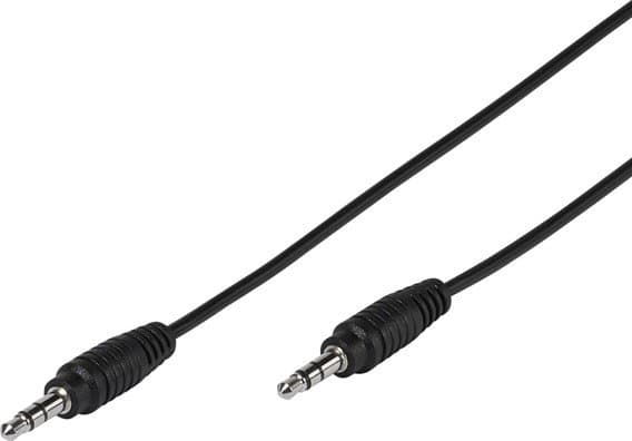 Vivanco 3.5mm, 1m, 3.5mm, Hankjønn, 3.5mm, Hankjønn, 1 m, Svart