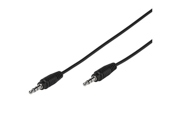 Vivanco 3.5mm, 1m, 3.5mm, Hankjønn, 3.5mm, Hankjønn, 1 m, Svart