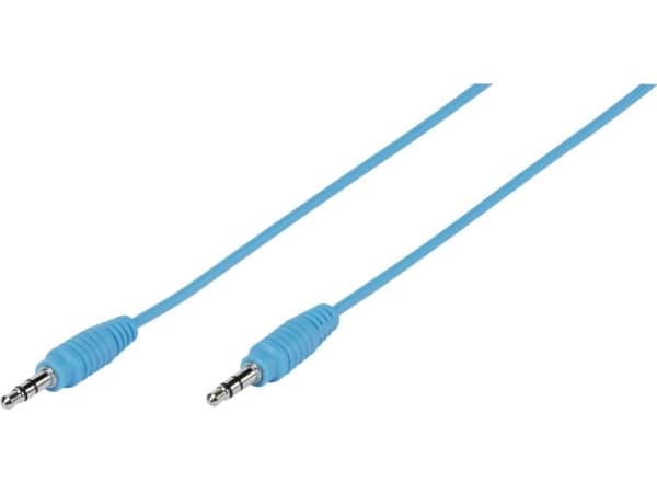 Vivanco 3.5mm, 1m, 3.5mm, Hankjønn, 3.5mm, Hankjønn, 1 m, Blå