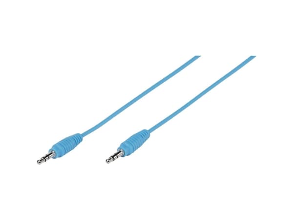 Vivanco 3.5mm, 1m, 3.5mm, Hankjønn, 3.5mm, Hankjønn, 1 m, Blå