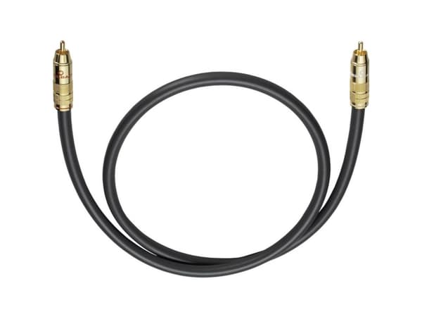 OEHLBACH NF 214 Sub, RCA, Hanstik, RCA, Hanstik, 1 m, Antrasiitti