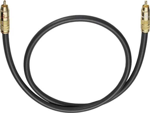 OEHLBACH NF 214 Sub, RCA, Hanstik, RCA, Hanstik, 1 m, Antrasiitti