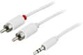 Miniatyrbild 4 av 5: DELTACO - Ljudkabel - RCA hane till mini-phone stereo 3.5 mm hane - 2 m - vit