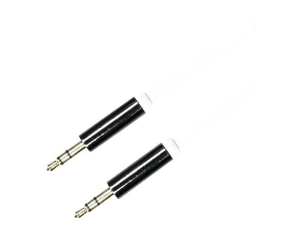 DELTACO AUD-102 - Lydkabel - mini-phone stereo 3.5 mm hann til mini-phone stereo 3.5 mm hann - 50 cm - hvit