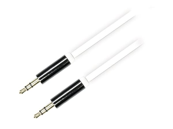 DELTACO AUD-102 - Lydkabel - mini-phone stereo 3.5 mm hann til mini-phone stereo 3.5 mm hann - 50 cm - hvit