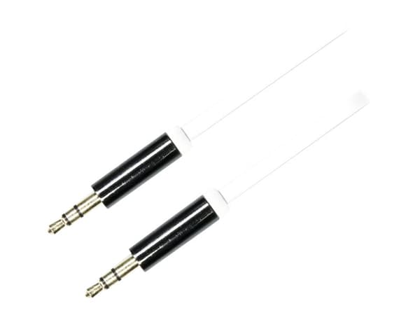 DELTACO AUD-102 - Lydkabel - mini-phone stereo 3.5 mm hann til mini-phone stereo 3.5 mm hann - 50 cm - hvit