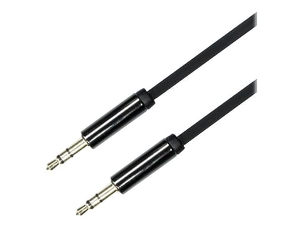 DELTACO AUD-100 - Lydkabel - mini-phone stereo 3.5 mm hann til mini-phone stereo 3.5 mm hann - 50 cm - svart