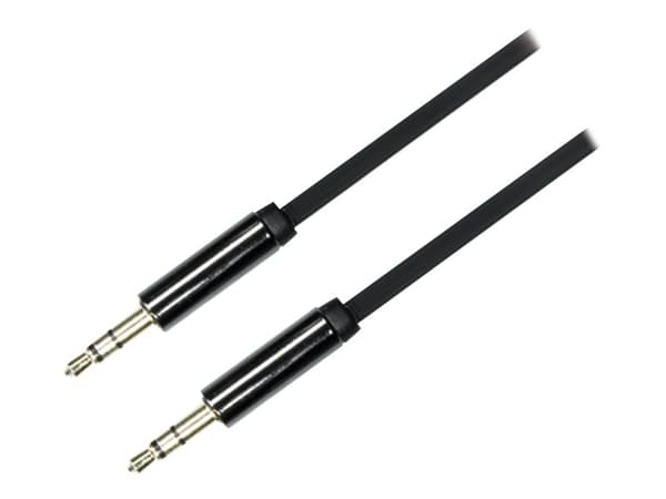 DELTACO AUD-100 - Lydkabel - mini-phone stereo 3.5 mm hann til mini-phone stereo 3.5 mm hann - 50 cm - svart