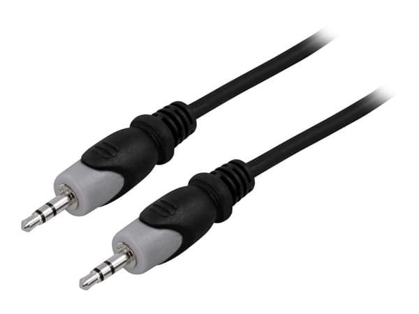 DELTACO MM-149 - Ljudkabel - mini-phone stereo 3.5 mm hane till mini-phone stereo 3.5 mm hane - 1 m - svart