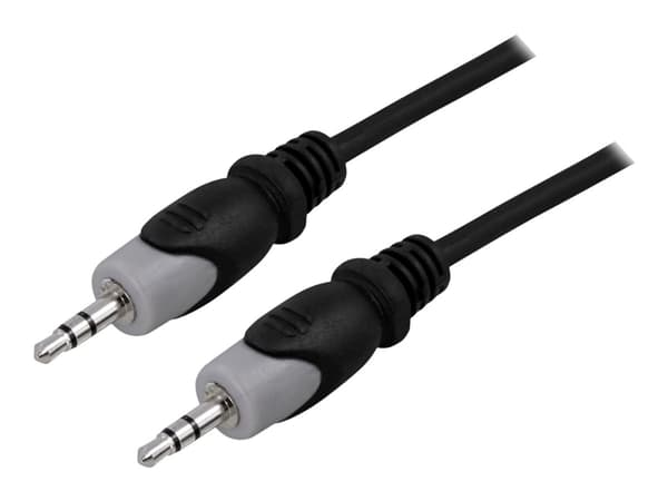 DELTACO MM-149 - Ljudkabel - mini-phone stereo 3.5 mm hane till mini-phone stereo 3.5 mm hane - 1 m - svart