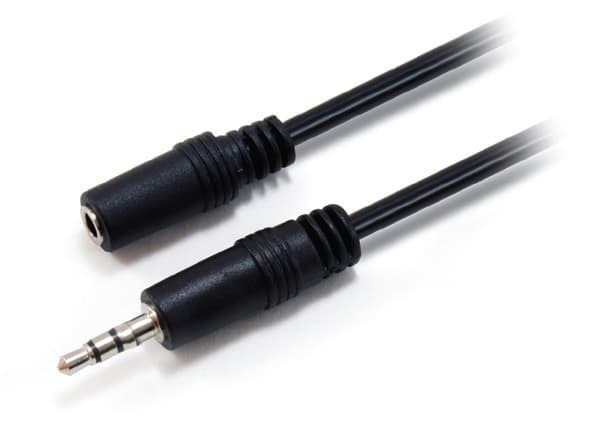 Equip 14708207, 3,5 mm, urosliitin, 3,5 mm, naarasliitin, 2 m, musta Equip 14708207, 3,5 mm, urosliitin, 3,5 mm, naarasliitin, 2 m, musta