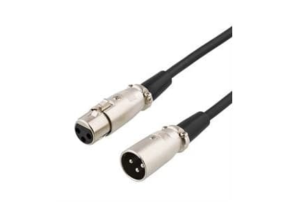 DELTACO XLR-ljudkabel, 3-pin ha - 3-pin ho, 3m, svart