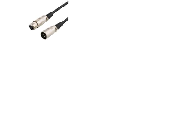 DELTACO XLR-ljudkabel, 3-pin ha - 3-pin ho, 3m, svart