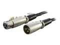 Pikkukuva 1 / 5: DELTACO XLR-ljudkabel, 3-pin ha - 3-pin ho, 3m, svart
