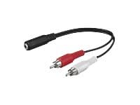 MicroConnect - Audio-adapter - RCA x 2 hane till mini-phone stereo 3.5 mm hona - 20 cm