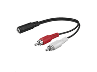 MicroConnect - Audio-adapter - RCA x 2 hane till mini-phone stereo 3.5 mm hona - 20 cm