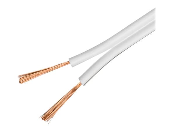 DELTACO MM-299 - Høyttalerkabel i stort parti - 0.75 mm² - 50 m - hvit