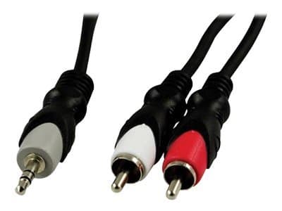DELTACO - Lydkabel - mini-phone stereo 3.5 mm hann til RCA hann - 20 m