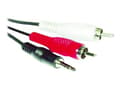 Miniatyrbild 3 av 5: MicroConnect - Ljudkabel - RCA hane till mini-phone stereo 3.5 mm hane - 3 m