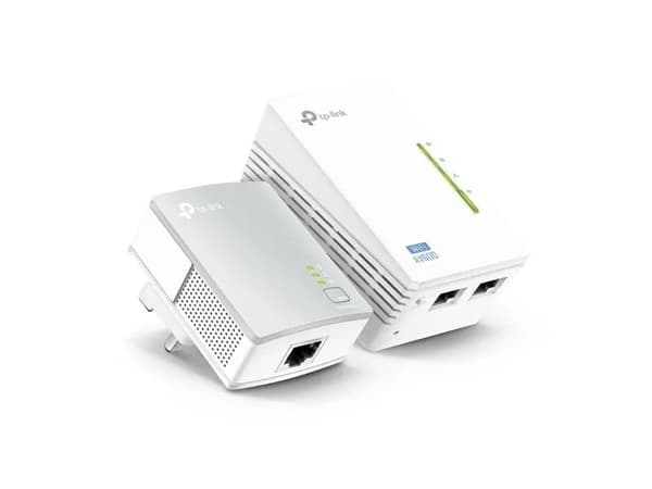 TP-Link TL-WPA4220KIT AV500 WiFi Powerline Extender - Starter Kit - PowerLine adaptersats - HomePlug AV (HPAV) - Wi-Fi - vägginsticksbar