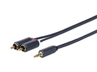 VivoLink - Lydkabel - mini-phone stereo 3.5 mm hann til RCA hann - 1 m - dobbeltisolert