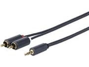 VivoLink - Lydkabel - mini-phone stereo 3.5 mm hann til RCA hann - 1 m - dobbeltisolert