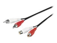 MicroConnect - Lydkabel - RCA hann til RCA hunn - 5 m