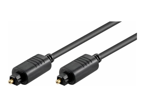MicroConnect - Digital audiokabel (optisk) - TOSLINK hann til TOSLINK hann - 10 m - fiberoptisk - svart