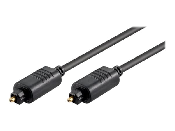 MicroConnect - Digital audiokabel (optisk) - TOSLINK hann til TOSLINK hann - 10 m - fiberoptisk - svart