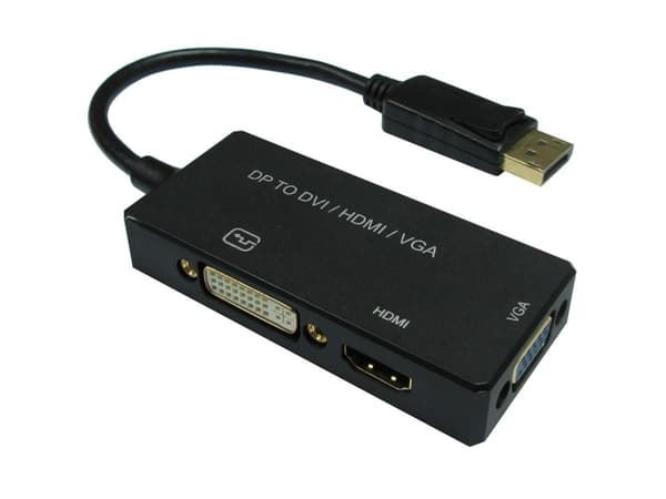 Value 12993153, 0,1 m, DisplayPort, VGA (D-Sub)+ HDMI + DVI, Hankjønn, Hunkjønn, Rett