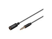 MicroConnect - Lydforlengelseskabel - mini-phone stereo 3.5 mm hunn til mini-phone stereo 3.5 mm hann - 2 m