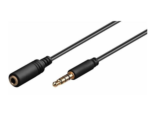 MicroConnect - Lydforlengelseskabel - mini-phone stereo 3.5 mm hunn til mini-phone stereo 3.5 mm hann - 2 m