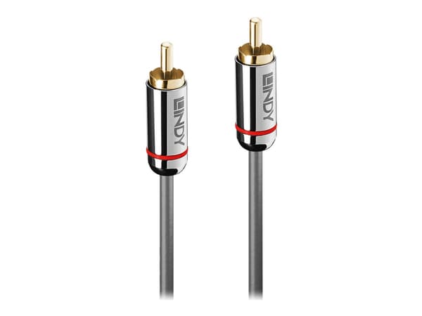 Lindy Cromo Line - Digital audiokabel (koaksial) - RCA hann til RCA hann - 50 cm - antrasitt - rund