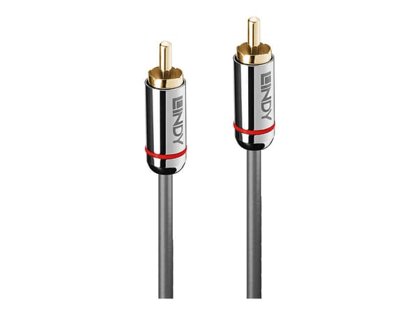 Lindy Cromo Line - Digital audiokabel (koaksial) - RCA hann til RCA hann - 50 cm - antrasitt - rund