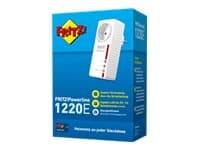AVM FRITZ!Powerline 1220E - PowerLine adaptersats 1GbE, HomePlug AV (HPAV) 2.0, IEEE 1901 - vägginsticksbar (paket om 2)