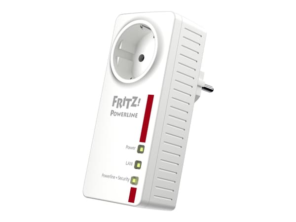 AVM FRITZ!Powerline 1220E - PowerLine adaptersats 1GbE, HomePlug AV (HPAV) 2.0, IEEE 1901 - vägginsticksbar (paket om 2)