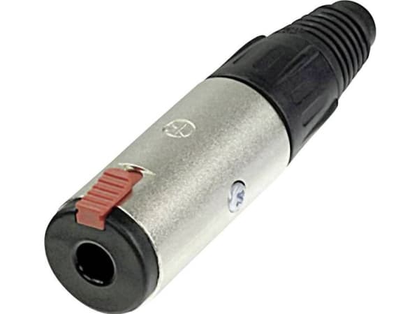 Neutrik NTR-NJ3FC6, 1/4", Svart, Röd, Silver, Nickel, Polyamid, Polyoximetylen (POM), Polyuretan, Zink stål, EIA RS 453, IEC 60603-11, IEC 68-2-20, 1